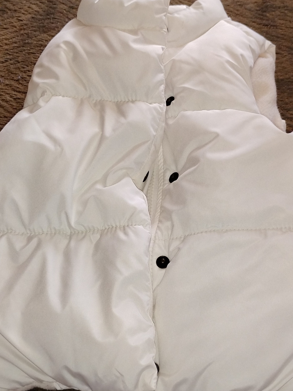 Toddler Girls White Puffer Vest - Lightweight Warmth
